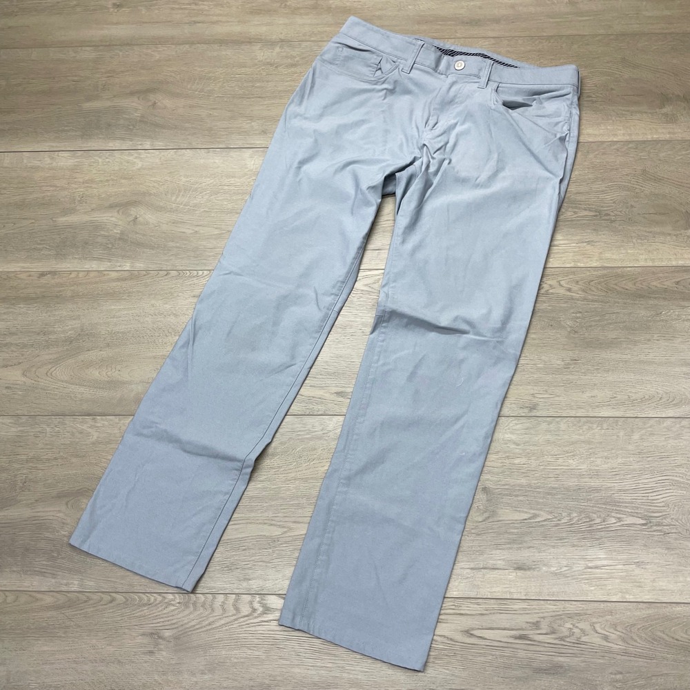 Bonobos Golf Pants Mens 33x32 Gray Slim Fit Performance Chino 23292-BNT94